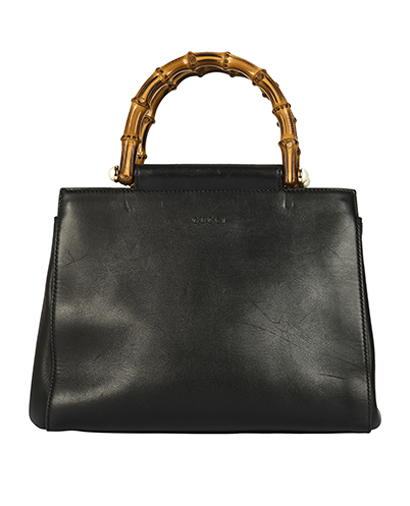 Nymphaea Bamboo Handle Shoulder Bag, front view